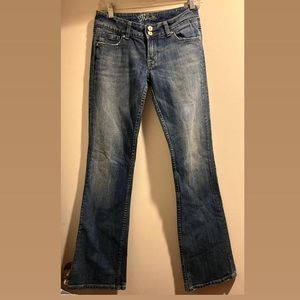RARE Vintage Miss Me Bling Medium Wash Bootcut jeans size 27 Low Waist